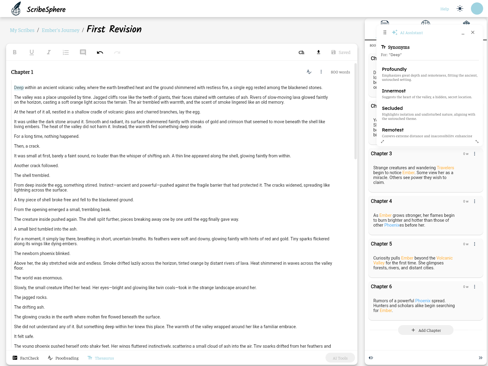 Writing tools in context